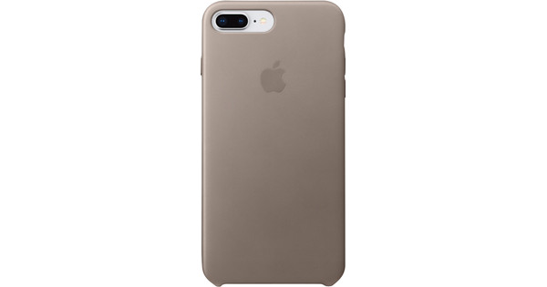 iPhone 7 Plus/8 Leather Back Cover Taupe - Coolblue - Before 23:59, tomorrow