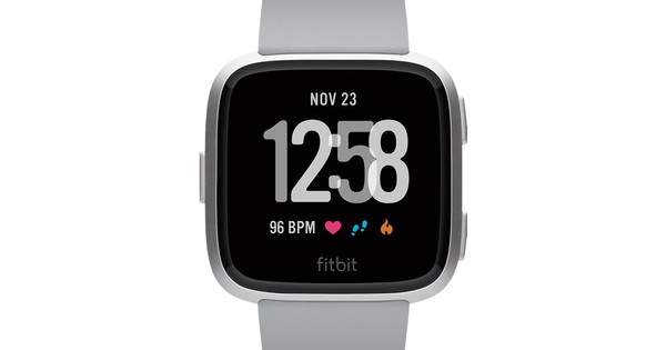 Fitbit versa silver aluminum best sale