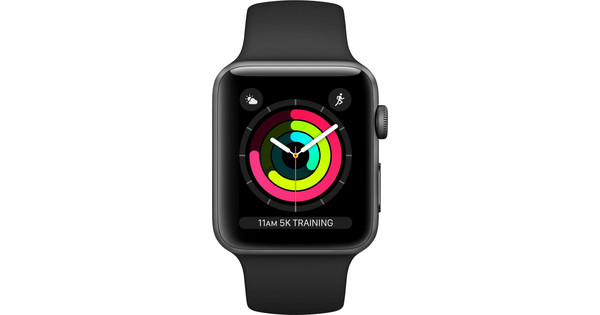 Apple Watch Series 3 38mm Space Gray Aluminium/Zwart