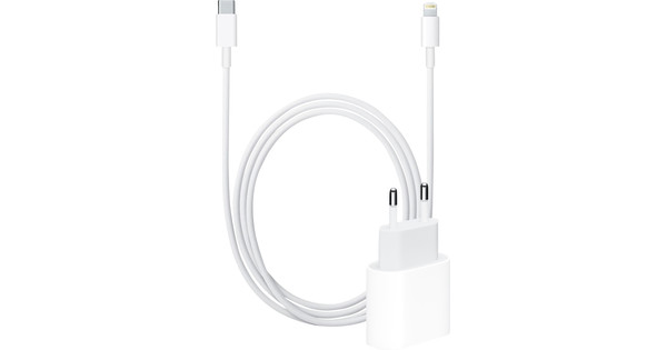 Dochter hoek kroon Apple Lightning snellader: 18W Adapter + usb c naar Lightning kabel (1m) -  Coolblue - Voor 23.59u, morgen in huis