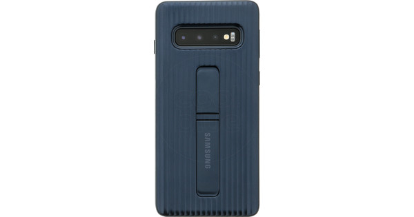 Samsung Galaxy S10 Protect Stand Cover Blauw - Coolblue - Voor 23.59u, morgen