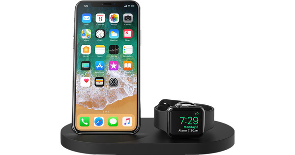 Belkin Boost Up Draadloze Oplader met USB A Poort Watch Zwart Coolblue - Voor 23.59u, morgen in huis