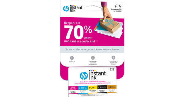 Seminarie verlies verdiepen HP Instant Ink prepaid kaart - Coolblue - Voor 23.59u, morgen in huis