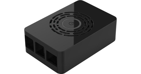 Multicomp Pro Raspberry Pi 4 behuizing - Power knop - Zwart - Coolblue ...