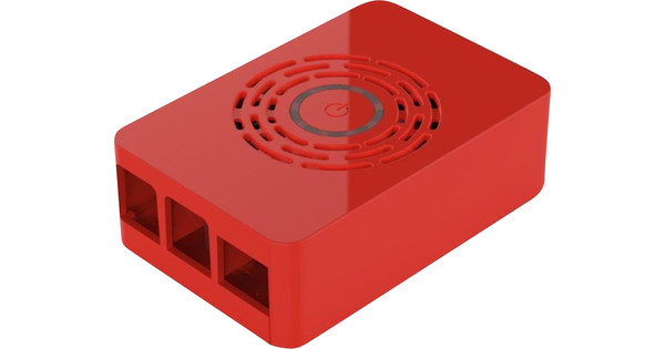 Multicomp Pro Raspberry Pi 4 behuizing - Power knop - Rood - Coolblue ...