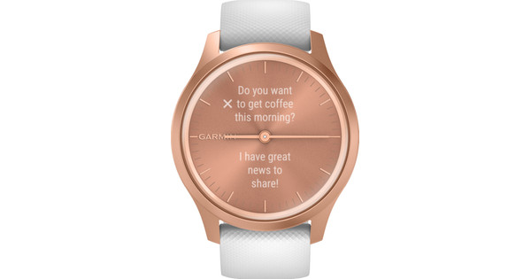 Garmin Vivomove Style - Rosé Goud/Wit - 42 mm