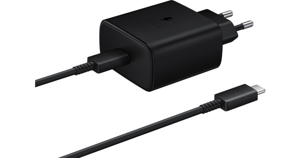Rood Vluchtig Grap Samsung Super Fast Charging Oplader 45W + Usb C Kabel 1m Zwart - Coolblue -  Voor 23.59u, morgen in huis