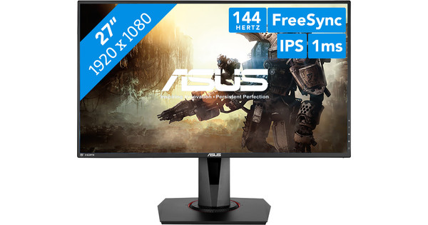 MONITOR 27 ASUS VG279Q FULL HD 1080P 1MS 144 HZ DVI, HDMI, DP FREESYNC  BUILT-IN SPEAKERS GAMING, MONITOR