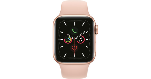 Apple Watch Series 5 40mm Goud Aluminium Roze Sportband