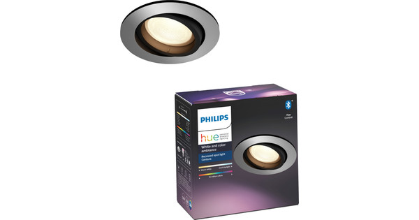 Verwarren Jood Ik heb het erkend Philips Hue Centura inbouwspot White & Colour rond aluminium - Smart lampen  - Coolblue
