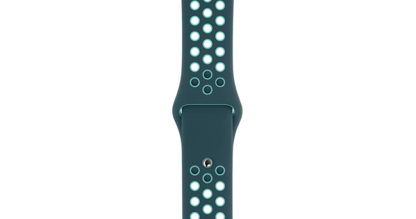 Apple Watch 42 44mm Silicone Watch Strap Nike Sport Midnight Turquoise Aurora Green