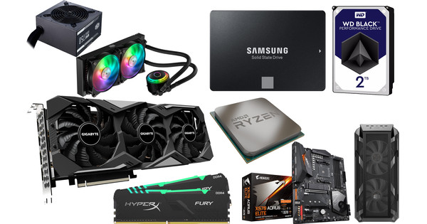 Gaming Pakket Compleet GeForce RTX 2070 Super + Ryzen 7 3700X + 16GB RAM - Coolblue - Voor 23.59u, morgen in huis