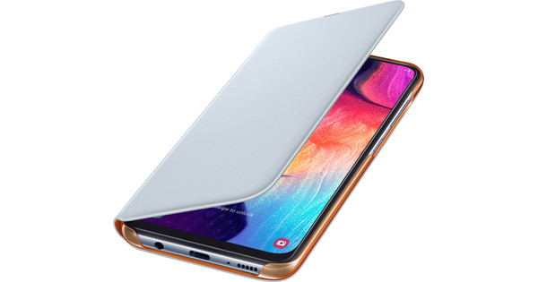 rit Opsplitsen Nederigheid Samsung Galaxy A50 Wallet Book Case Wit/Oranje - Coolblue - Voor 23.59u,  morgen in huis