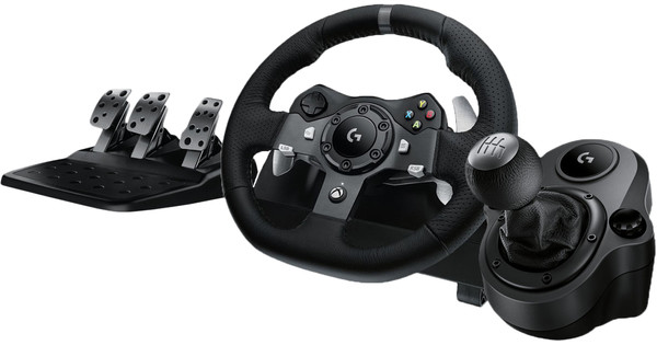 Logitech Driving Force G920 Steering Wheel and Pedals, 941-000123 (Steering  Wheel and Pedals f/PC and Xbox One)