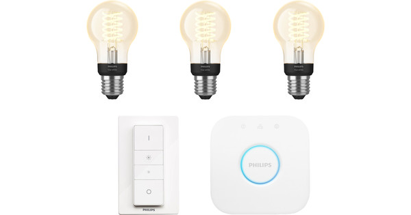 Philips Hue White A60 Smart LED Lamp E27 - Warm Wit Licht - Dimbaar - Verbind met Bluetooth of Hue Bridge - Werkt met Alexa en Google Home