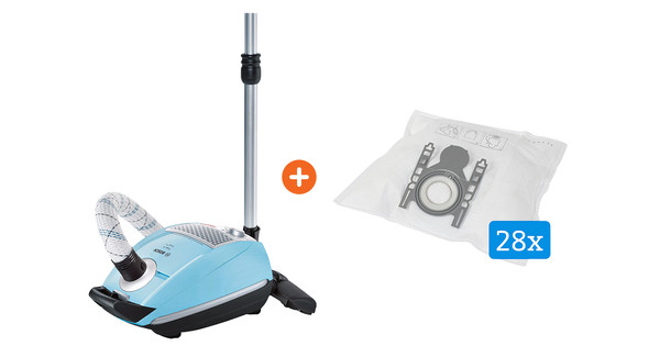 Vervagen jury de jouwe Bosch Free'e BSGL5409 + Veripart vacuum cleaner bags for Bosch and Siemens  (28 units) - Coolblue - Before 23:59, delivered tomorrow