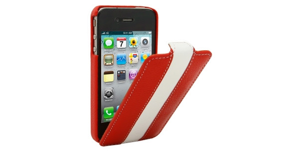 leerling Garderobe smokkel Melkco Leather Case Red Apple iPhone 4 / 4S - Coolblue - Voor 23.59u,  morgen in huis