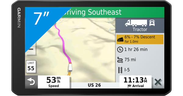 Garmin Dēzl LGV700 MT-D Navigatore Camion Da 7 Pollici - Mappe Europa, Infotraffico DAB, Guida Per Peso E Dimensioni