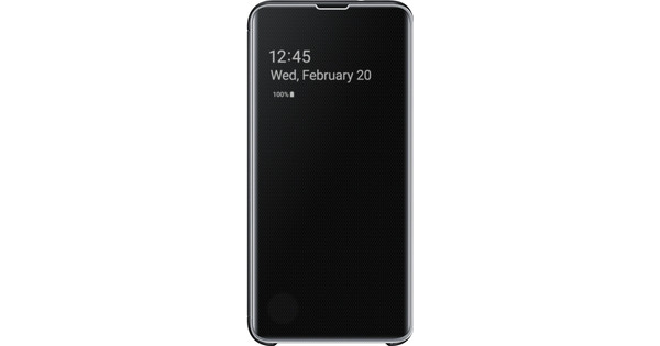 Samsung Galaxy S10e Clear View Cover Book Case Black