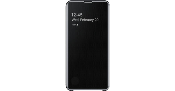 Samsung S10 Clear View Cover Book Case Zwart - Coolblue - Voor 23.59u, morgen huis