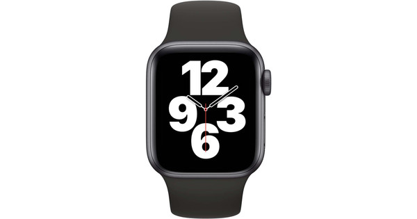 Apple Watch SE 40mm Space Gray Aluminium Zwarte Sportband