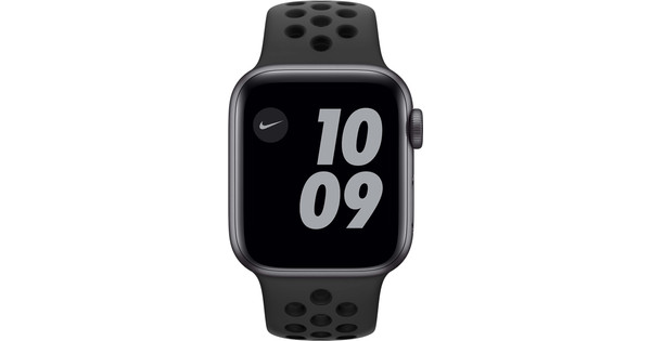 Apple Watch Nike SE 40mm Space Gray Aluminium Zwarte Sportband - Coolblue -  Voor 23.59u, morgen in huis
