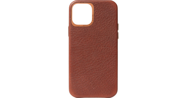 Decoded Apple iPhone 12 / 12 Pro Back Cover Leer Bruin