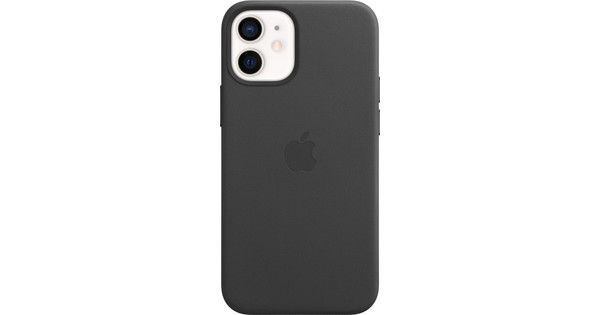 Apple iPhone 12 mini Back Cover met MagSafe Leer Zwart