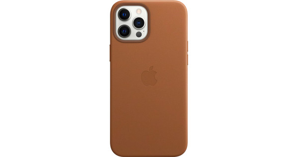 Apple iPhone 12 Pro Max Back Cover met MagSafe Leer Zadelbruin