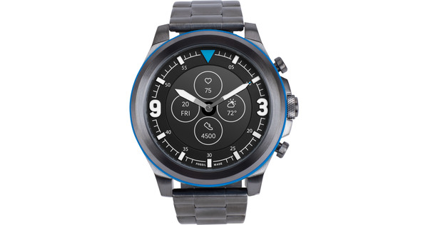 Hybrid smartwatch hr best sale latitude smoke stainless steel