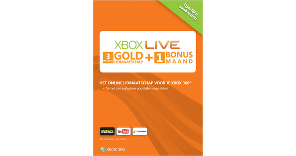 Microsoft xbox best sale 360 live gold