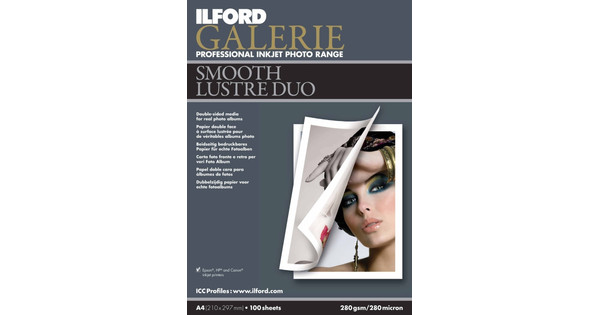 Ilford Galerie Smooth Lustre Duo Paper 100 vel (A4) - Coolblue - Voor ...