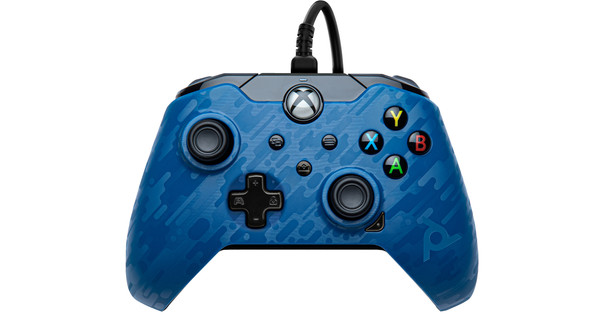 PDP Wired Controller Xbox Series X and Xbox One Blue Camo