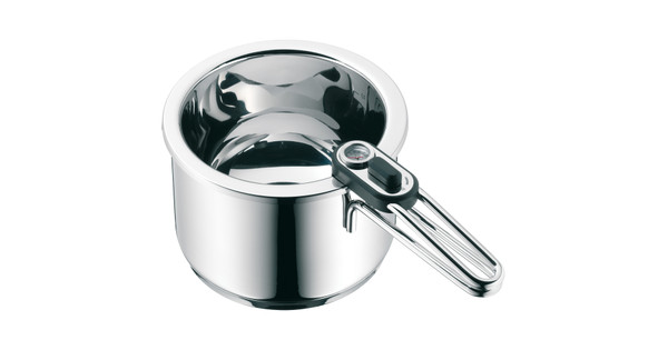 Récipient à Bain-Marie Westmark - Acier Inoxydable - 2 Becs Verseurs - Pour Droitiers Et Gauchers - Diamètre 11cm