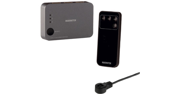 Conmutador HDMI 4K Marmitek - 3 Entradas / 1 Salida, Cambio Automático, Soporta HDR Y 60Hz