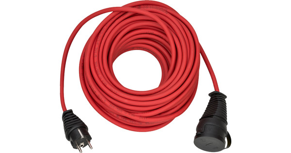 Brennenstuhl BREMAXX® Verlengkabel  20m Verlengsnoer, Voor Kortstondig Gebruik Buitenshuis Ip44 Bruikbaar Tot 35 C Olie En Uv Bestendig Rood