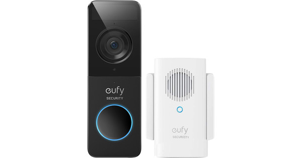 Zichzelf borstel Wegrijden Eufy Video Doorbell Battery Slim - Coolblue - Voor 23.59u, morgen in huis