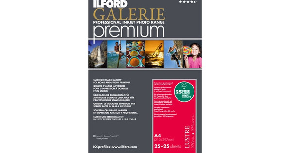 Ilford Galerie Premium Lustre Paper 50 vel (A4)