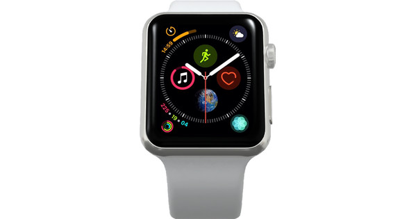 Refurbished Apple Watch Series 4 44mm Zilver - Coolblue - Voor 23.59u,  morgen in huis