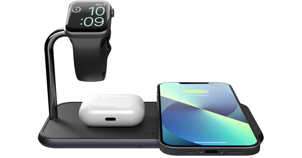 Klooster rammelaar Ontwikkelen ZENS Dual & Apple Watch Aluminium Draadloze Oplader 10W Zwart - Coolblue -  Voor 23.59u, morgen in huis