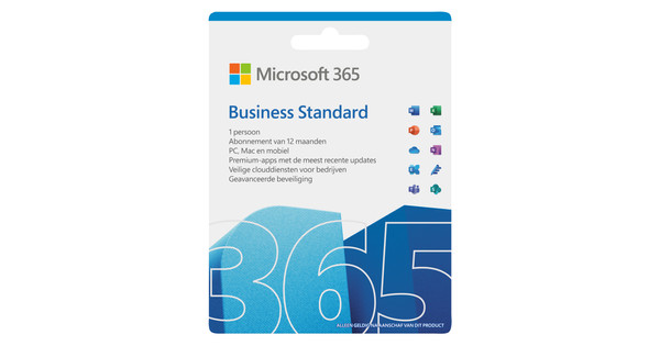 Microsoft Office 365 Business Standard EN 1 Jaar Abonnement Coolblue 