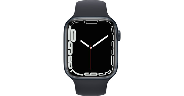 Apple Watch Series 7 45mm Middernacht Aluminium Middernacht Sportband