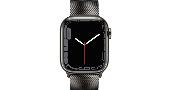 Apple Watch Series 7 4G 41mm Grafiet Rvs Milanese Polsband