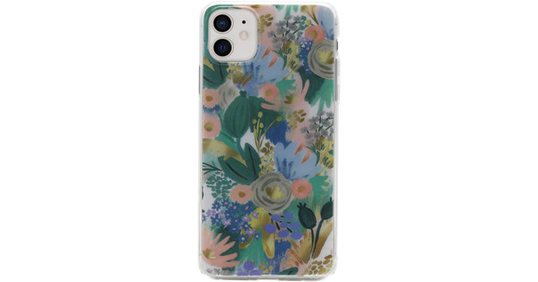 BlueBuilt Wild Flowers Soft Case Apple iPhone 11 Back Cover Transparant