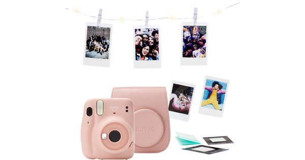 Fujifilm Mini 11 Blush Pink Camera Bundle - Coolblue - Before 23:59, delivered