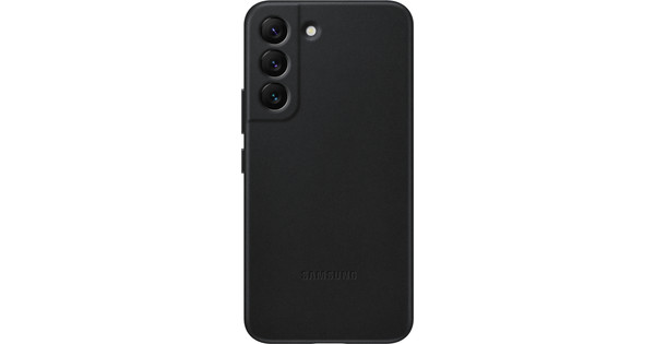 Samsung Galaxy S22 Back Cover Leer Zwart - Coolblue - Voor 23.59u ...