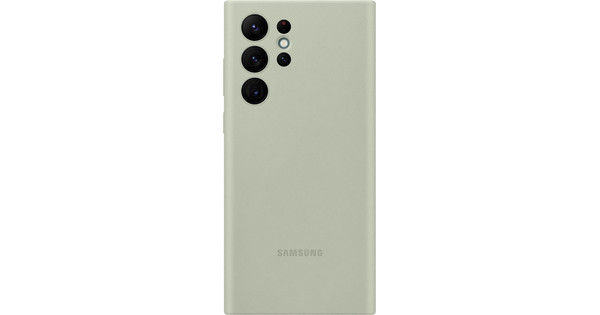 Samsung Galaxy S22 Ultra Silicone Back Cover Olive Green - Coolblue 