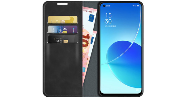 Just in Case Wallet Magnetic OPPO Reno6 Book Case Zwart