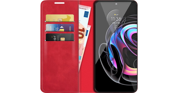 Just in Case Wallet Magnetic Motorola Edge 20 Lite Book Case Red