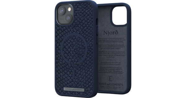 Njord Apple iPhone 13 Back Cover met MagSafe Blauw